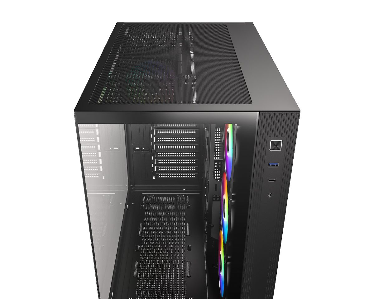 ID-COOLING VIEW 510 ARGB Tempered Glass Black