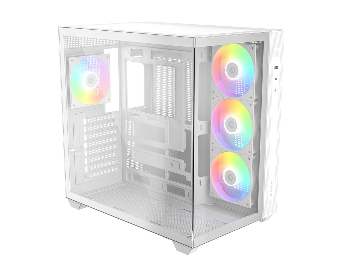 ID-COOLING VIEW 510 ARGB WH Tempered Glass White