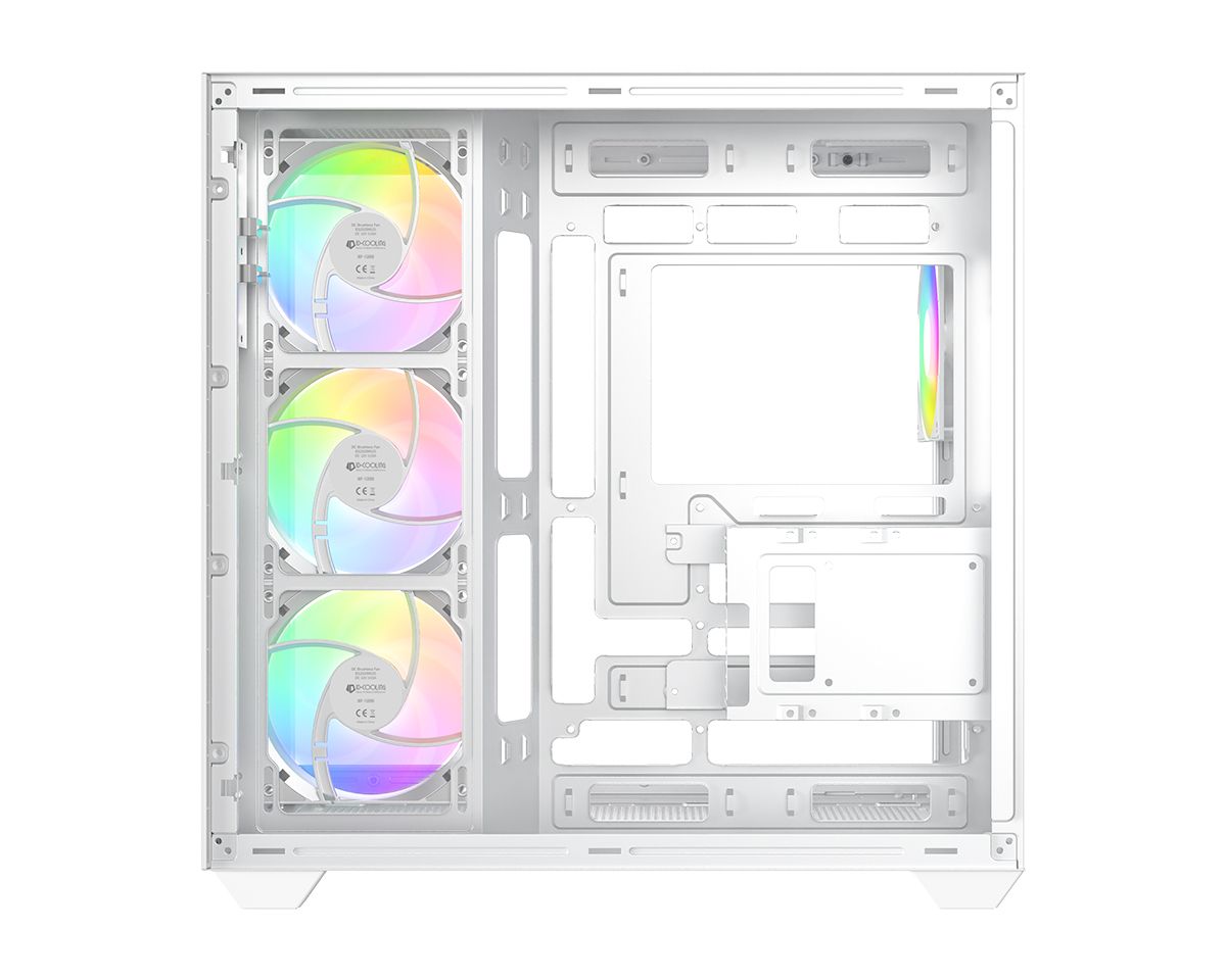 ID-COOLING VIEW 510 ARGB WH Tempered Glass White