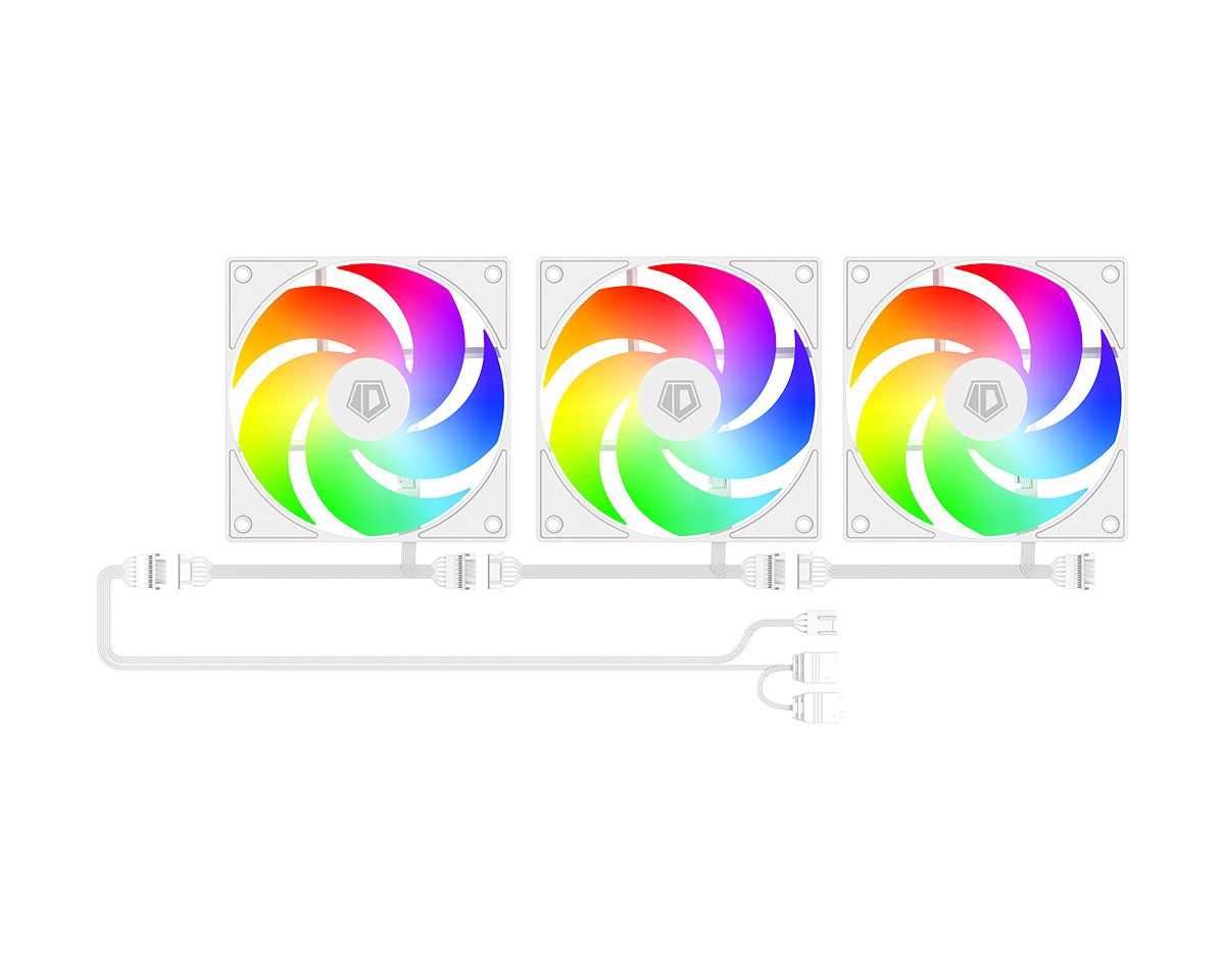 ID-COOLING VIEW 510 ARGB WH Tempered Glass White