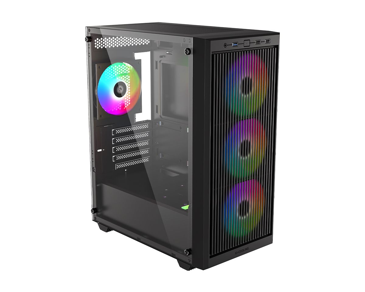 ID-COOLING WARE 300 ARGB Tempered Glass Black
