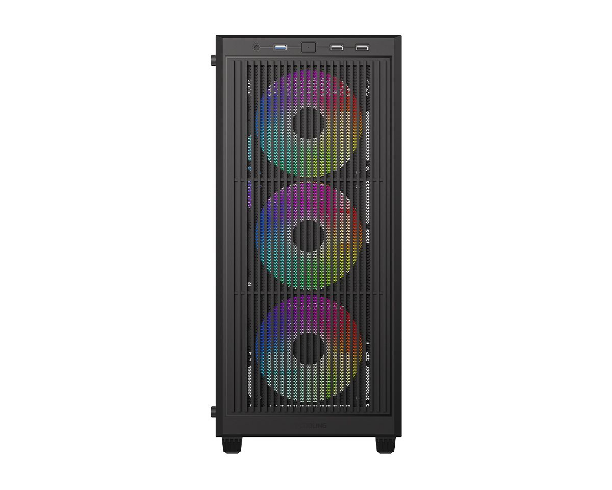 ID-COOLING WARE 300 ARGB Tempered Glass Black
