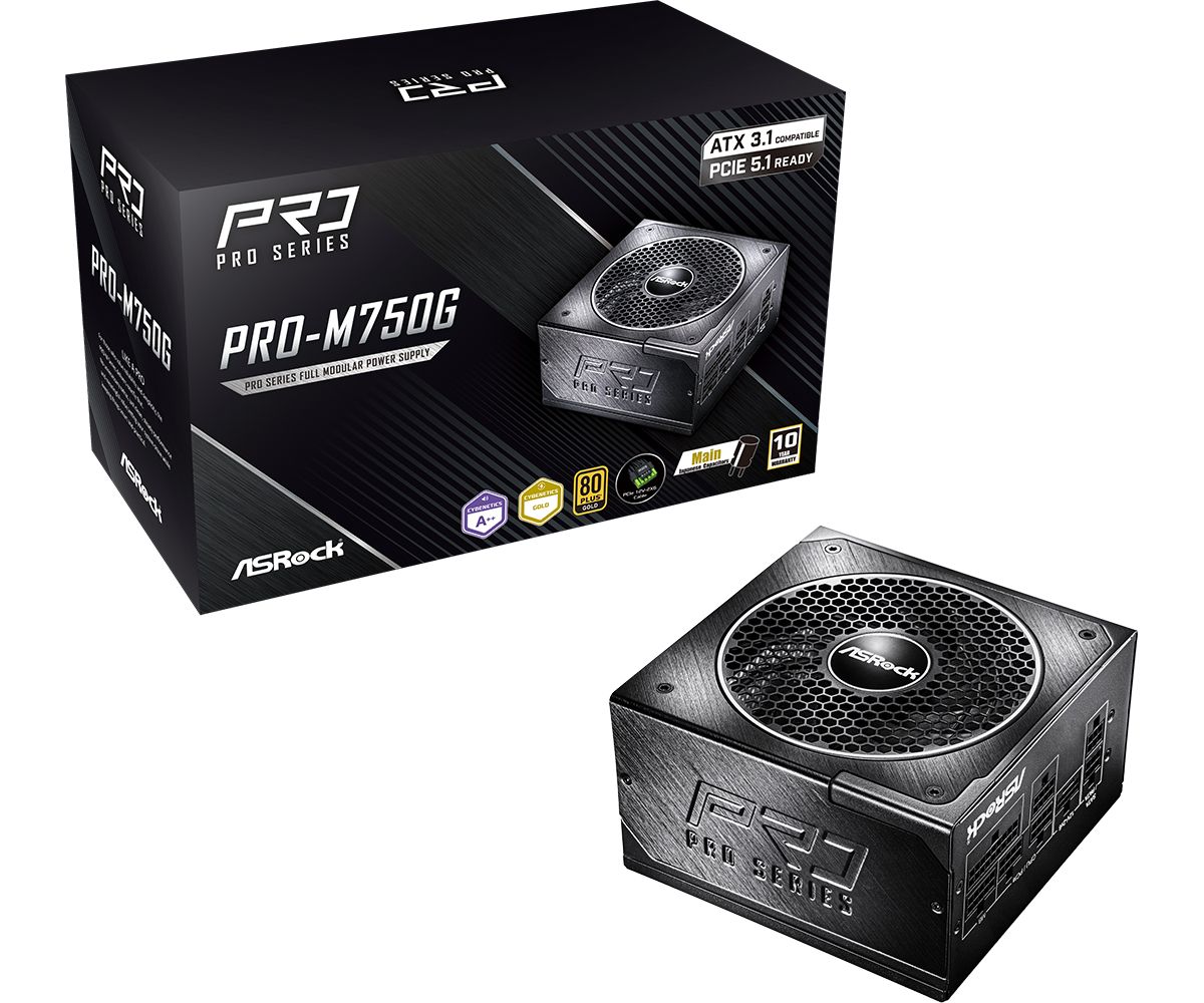 ASRock 750W 80+ Gold Pro Series PRO-M750G