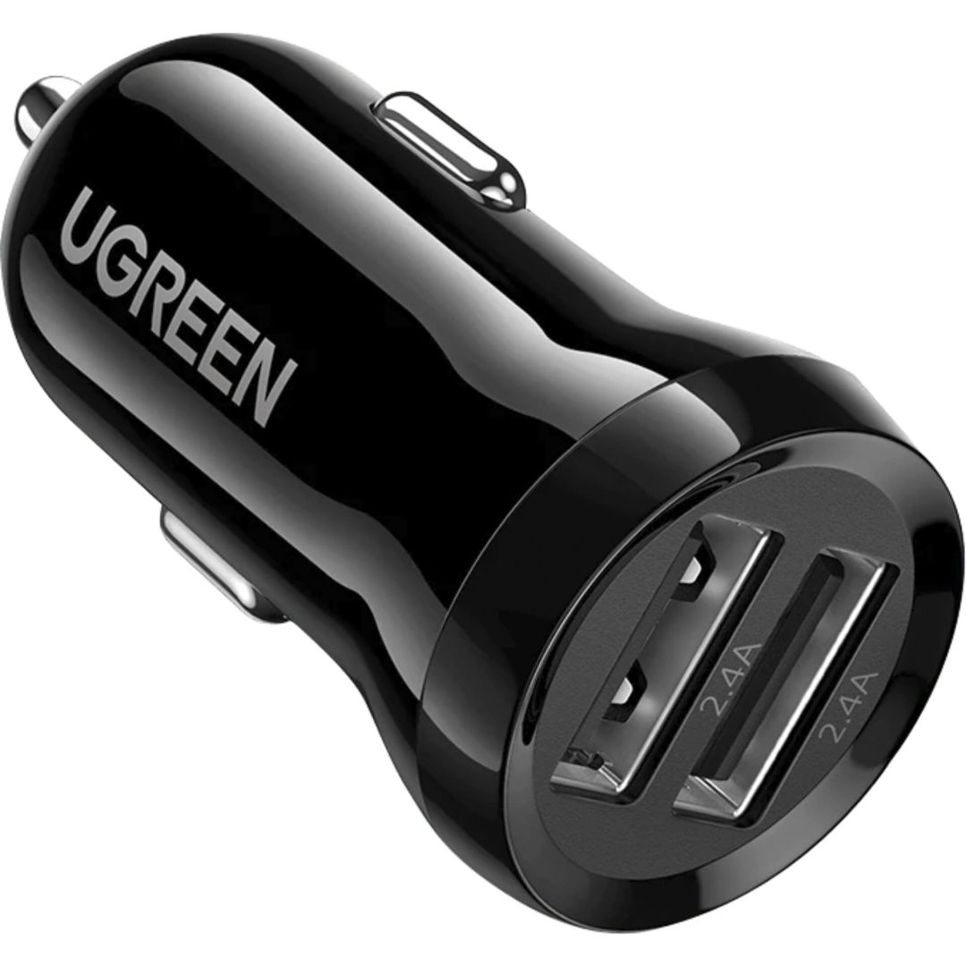 UGREEN Dual USB-A 24W Car Charger Black