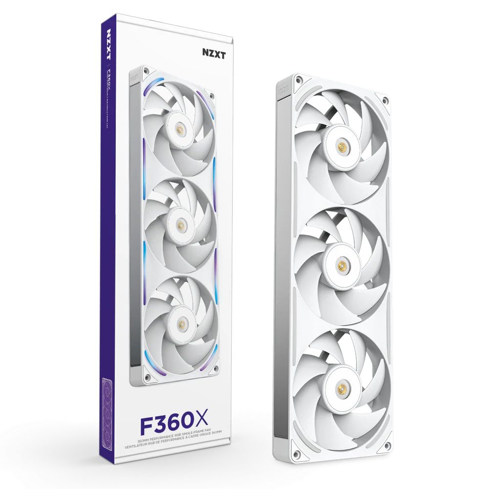 NZXT F360X 360mm Performance RGB Single-Frame Fan White