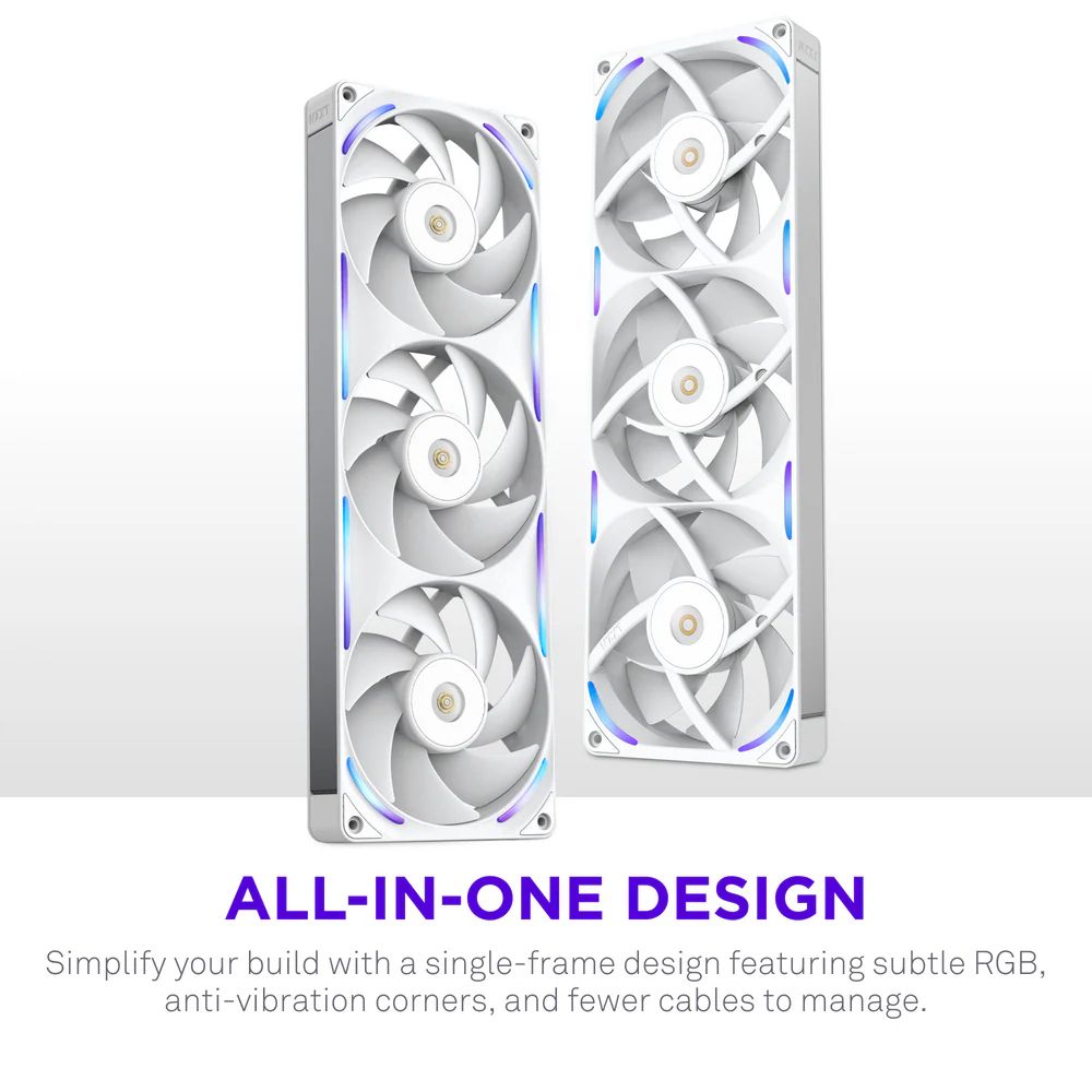NZXT F360X 360mm Performance RGB Single-Frame Fan White