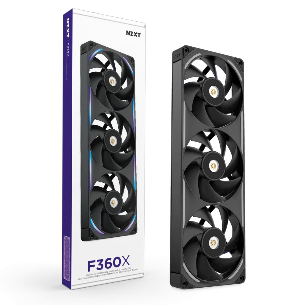 NZXT F360X 360mm Performance RGB Single-Frame Fan Black