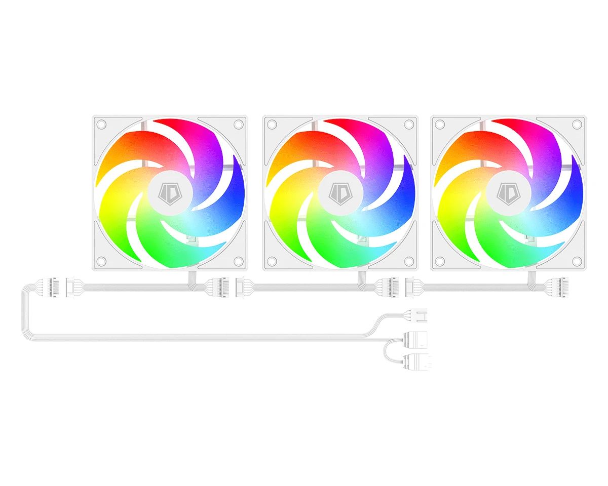 ID-COOLING WARE 310 ARGB WH Tempered Glass White
