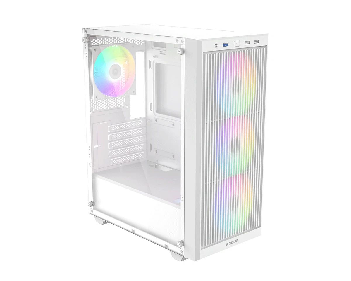 ID-COOLING WARE 310 ARGB WH Tempered Glass White