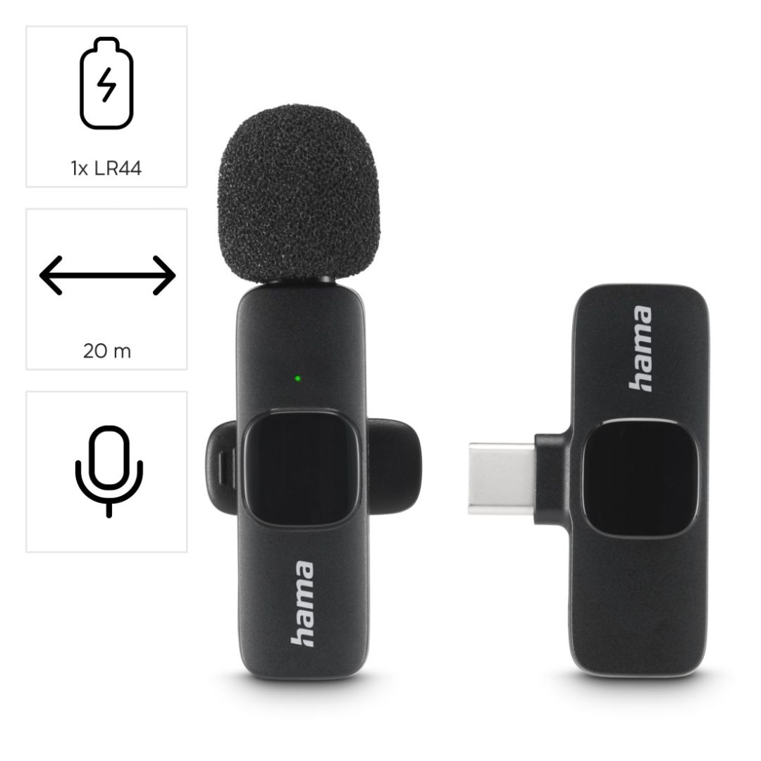 Hama Smart Wireless Microphone Black