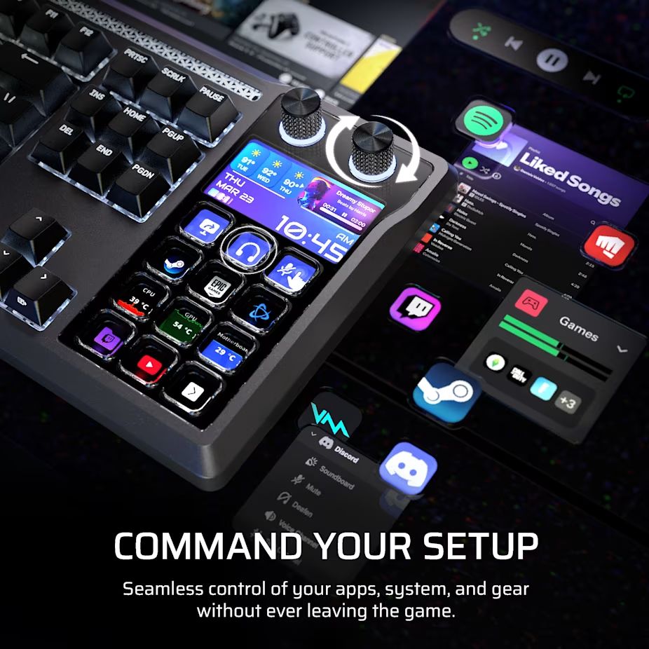 Corsair Galleon 100 SD Stream Deck-Integrated Mechanical Keyboard Black US