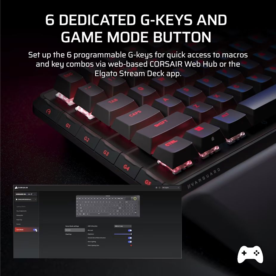 Corsair Vanguard 96 Wireless Mechanical Gaming Keyboard Black US