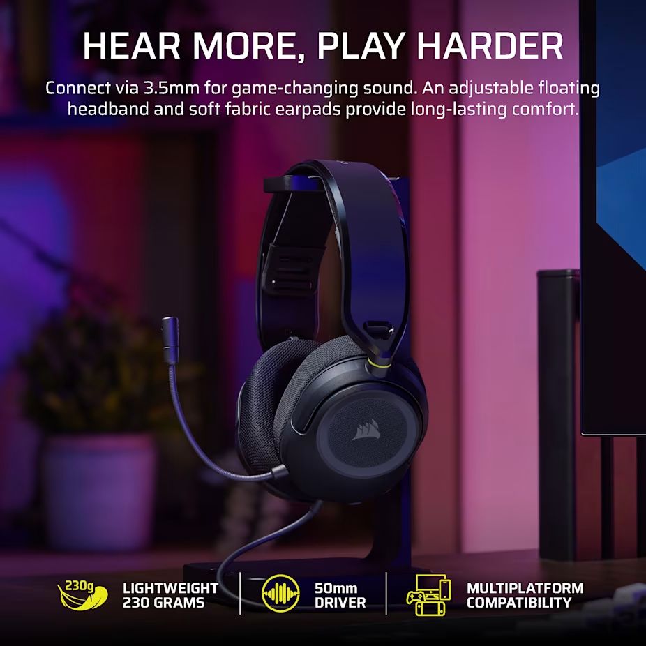 Corsair HS35 v3 Gaming Headset Carbon
