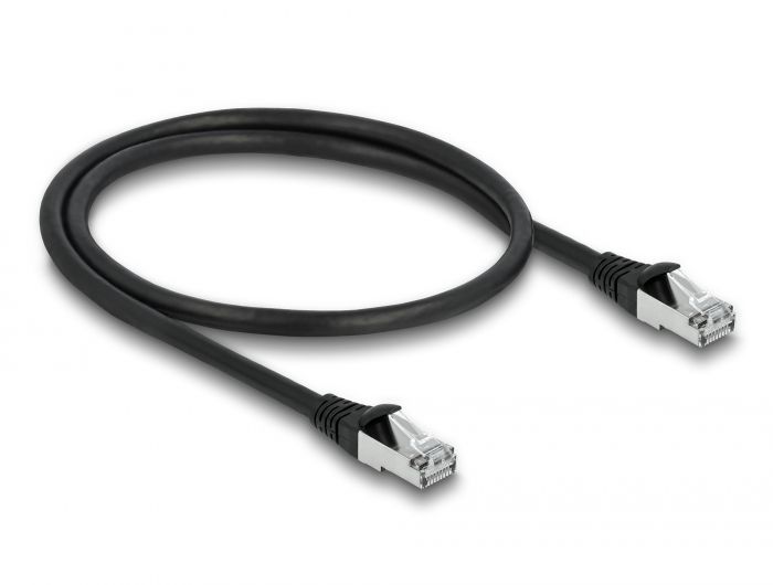 DeLock CAT6A S-FTP Patch Cable 0,5m Black