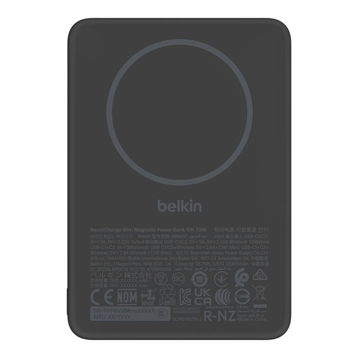 Belkin BoostCharge Slim Magnetic 10000mAh PowerBank Black