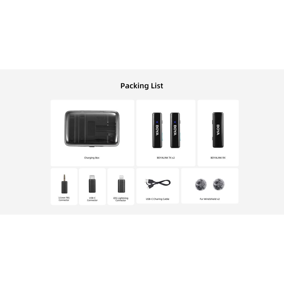 BOYA Boyalink 2TX + 3RX Wireless microphone Black