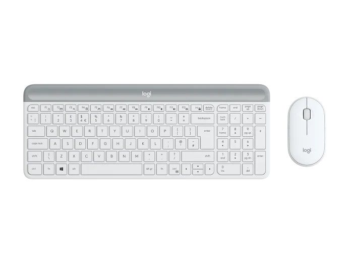 Logitech MK470 Slim Wireless Keyboard and Mouse Combo Off-white UK