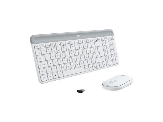 Logitech MK470 Slim Wireless Keyboard and Mouse Combo Off-white UK