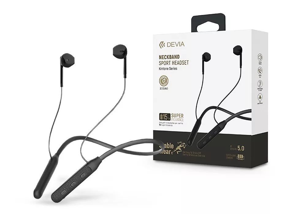 Devia ST365157 Neckband Sport Bluetooth Headset Black