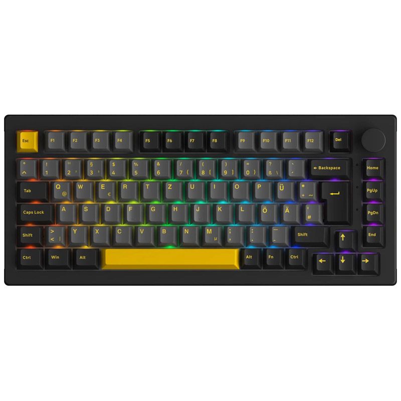 Akko 5075S V3 PRO Cream Yellow RGB Keyboard Black/Gold UK