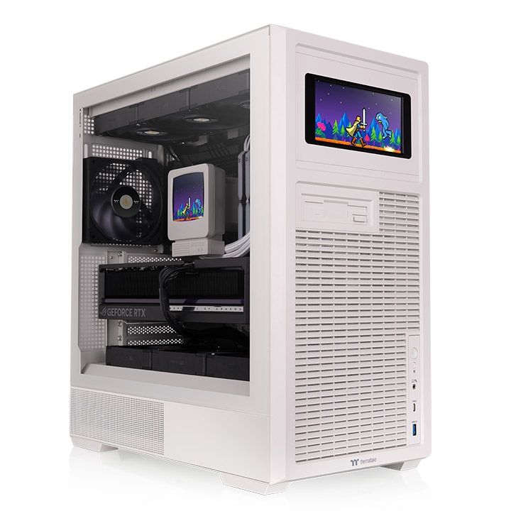 Thermaltake Retro 360 Tempered Glass Beige