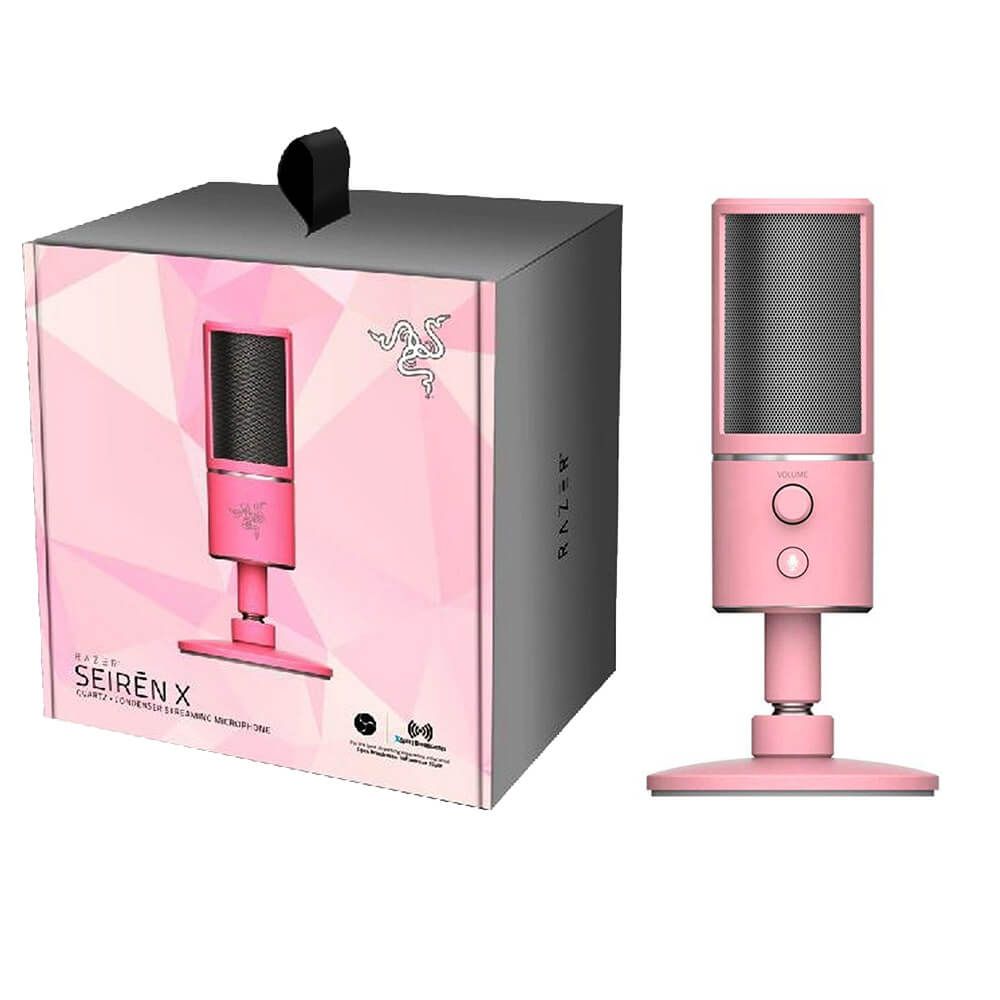 Razer Seiren X microphone Quartz Pink