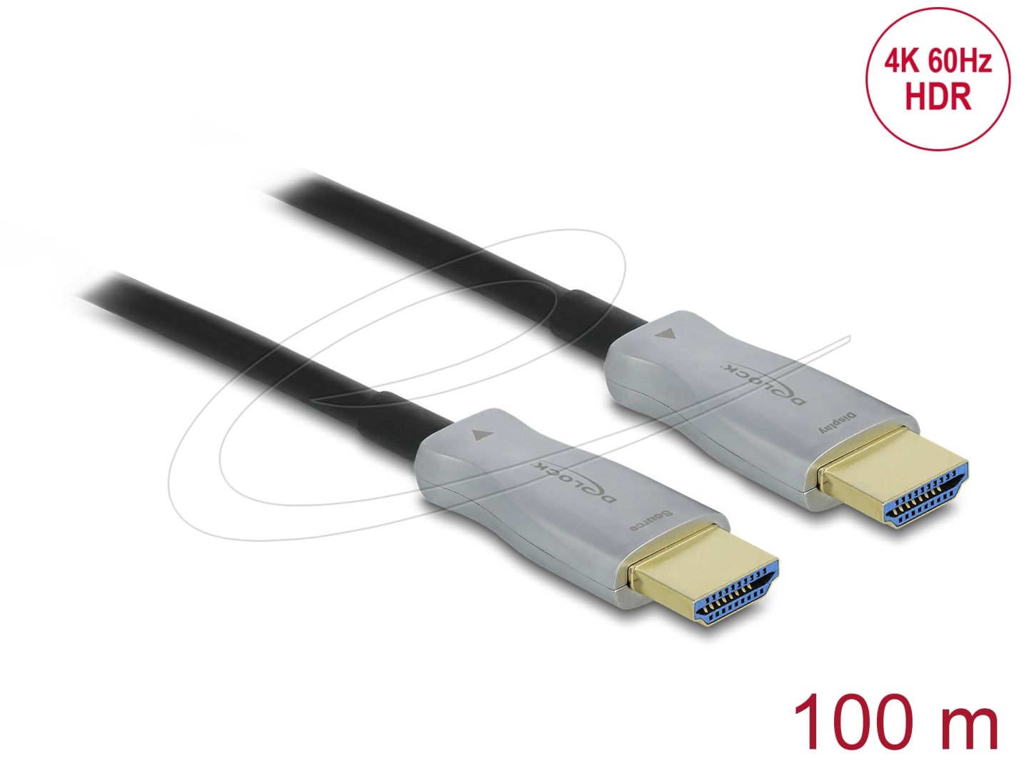 DeLock Active Optical Cable HDMI 4K 60Hz 100m Black