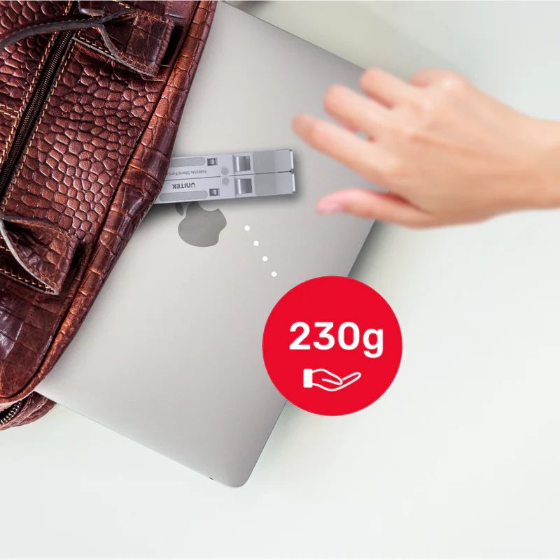 Unitek Mechanical Foldable Laptop Stand Silver