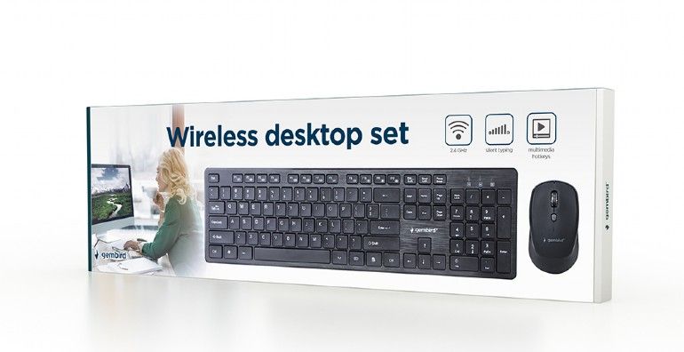 Gembird KBS-WCH-04 Keyboard Combo Black US