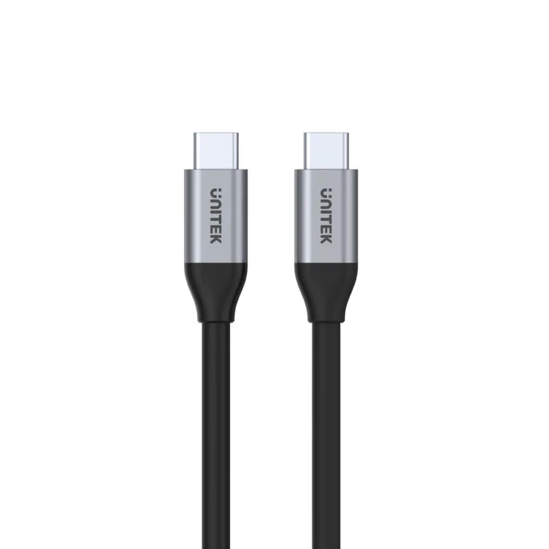 Unitek Full-Featured USB-C 100W PD Fast Charging Cable with 4K@60Hz and 10Gbps Data (USB 3.2 Gen2) 1m Black