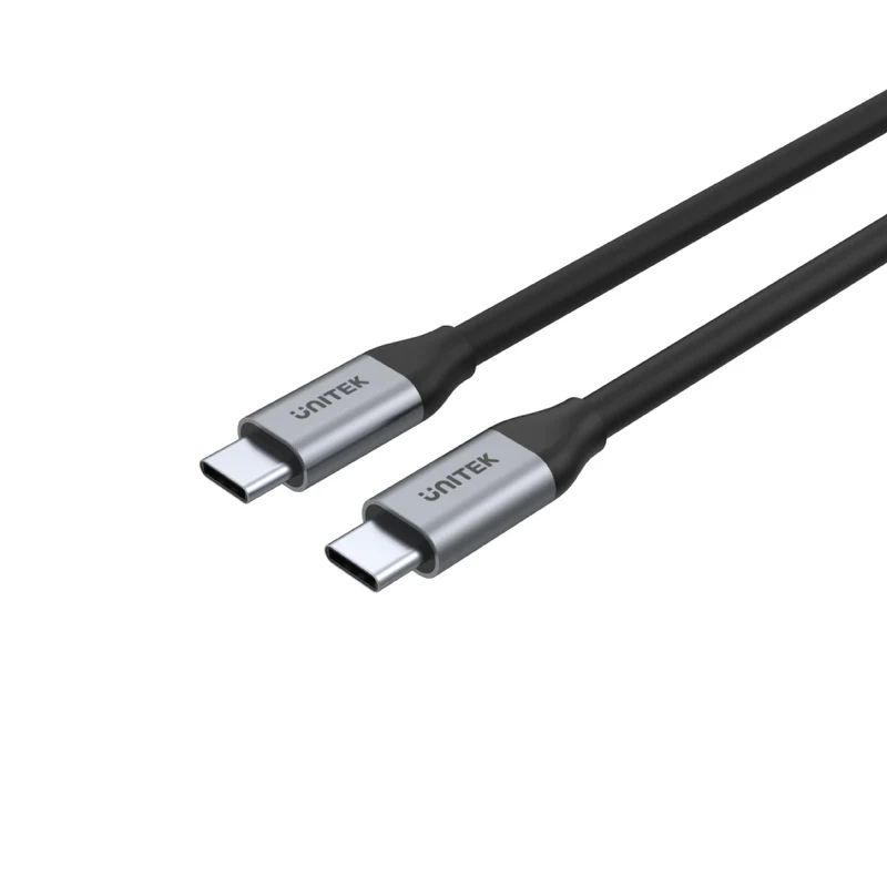 Unitek Full-Featured USB-C 100W PD Fast Charging Cable with 4K@60Hz and 10Gbps Data (USB 3.2 Gen2) 1m Black