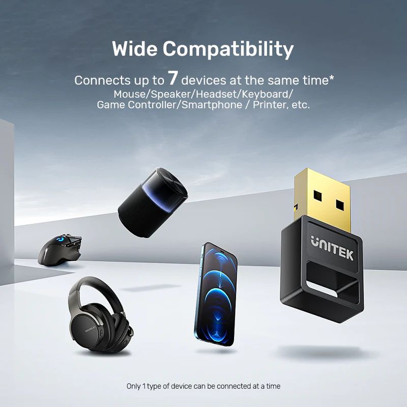 Unitek USB Bluetooth 5.3 Adapter Black