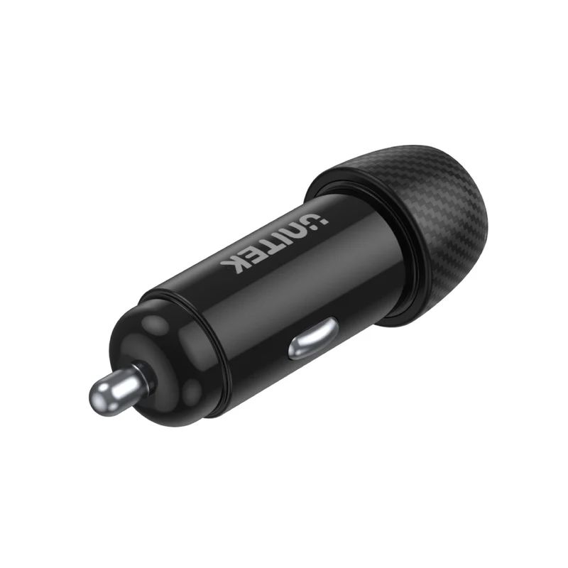 Unitek Powertrain Duo 38W Two Ports Car Charger with PD and QC Black