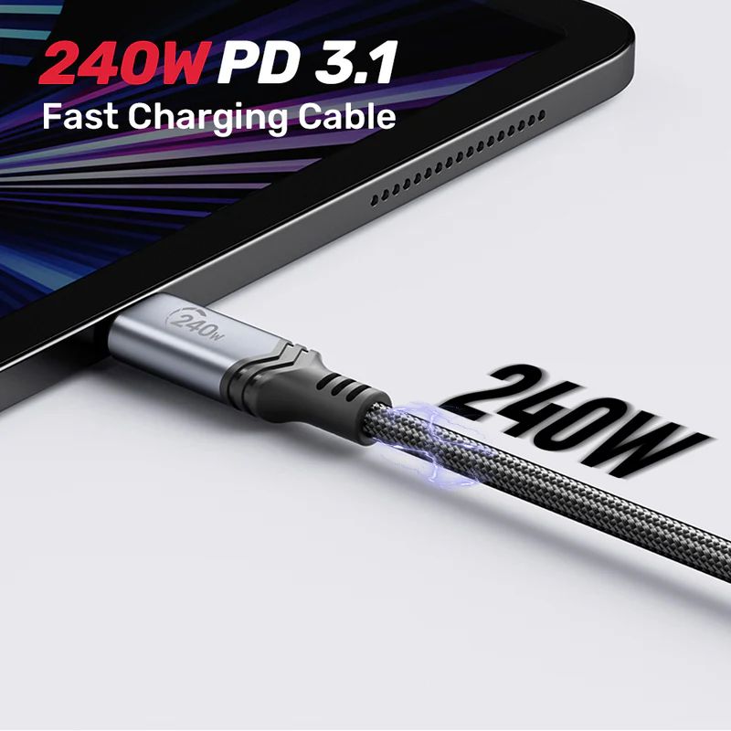 Unitek USB-C 240W Power Delivery 3.1 Charging Cable 2m Black