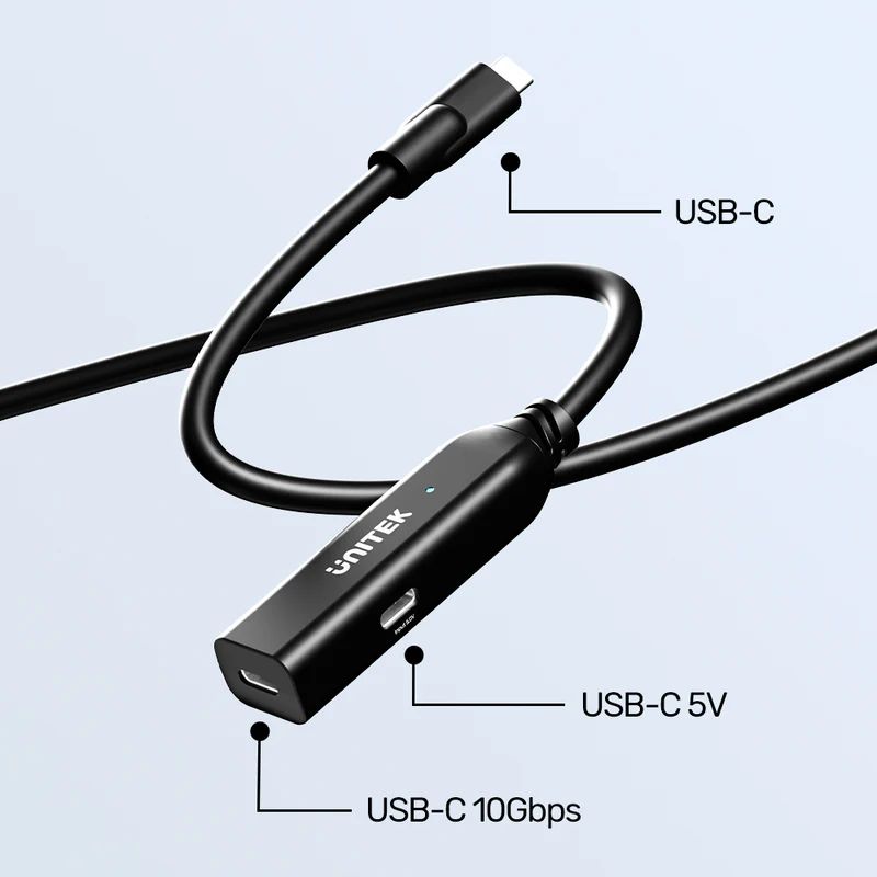 Unitek 10Gbps USB-C Extension Cable 5m Black
