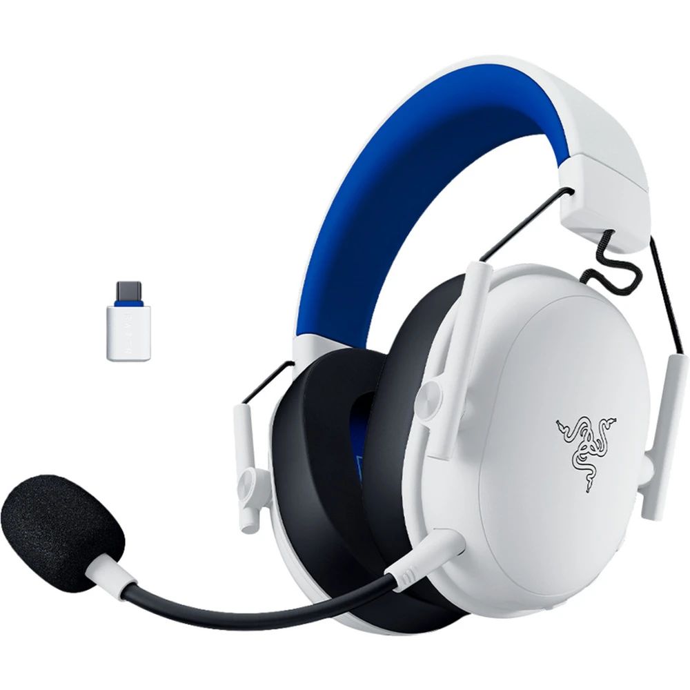 Razer BlackShark V3 X Hyperspeed Wireless Bluetooth Headset for PlayStation White/Blue