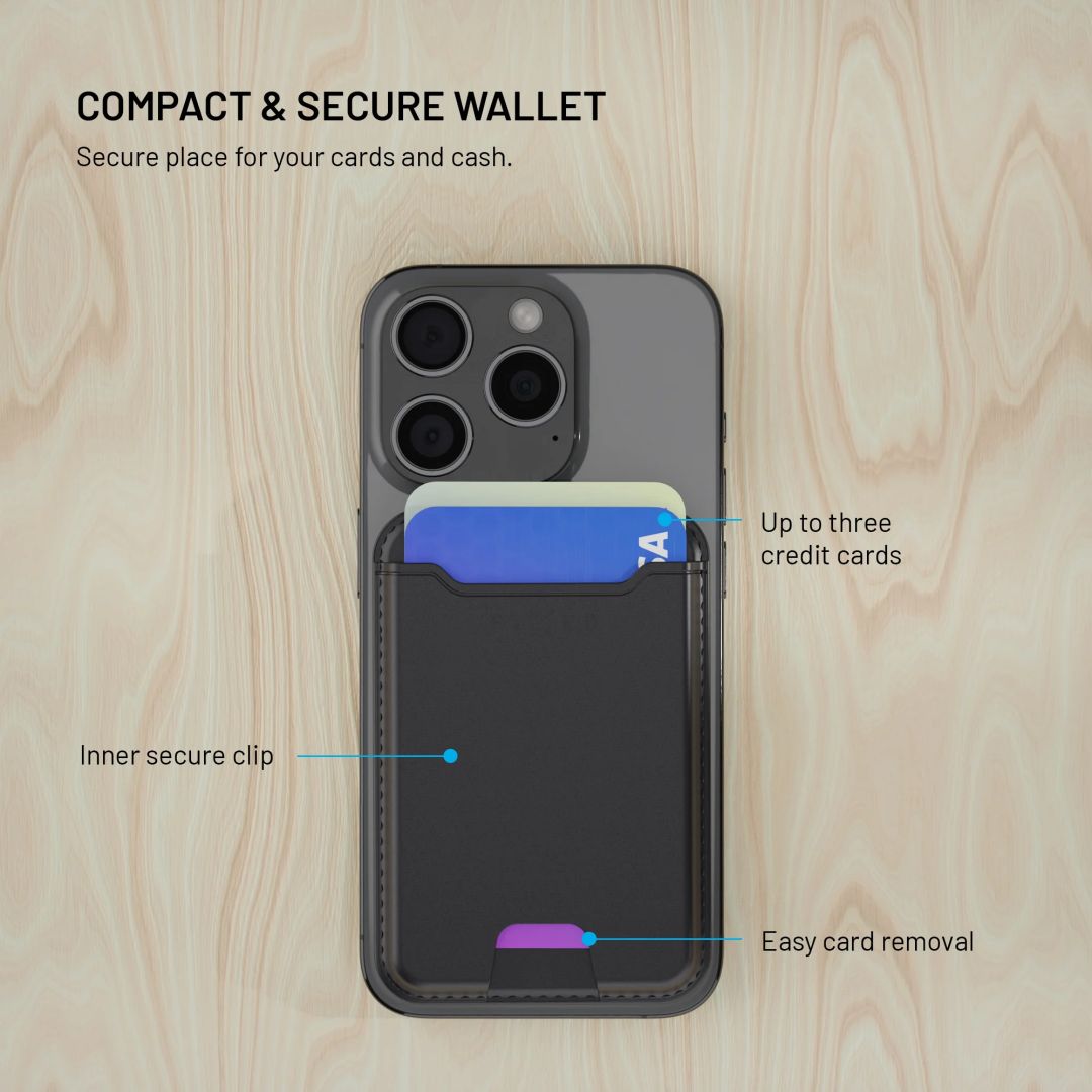 FIXED MagWallet nyomkövetős pénztárca Apple Find My támogatással, fekete