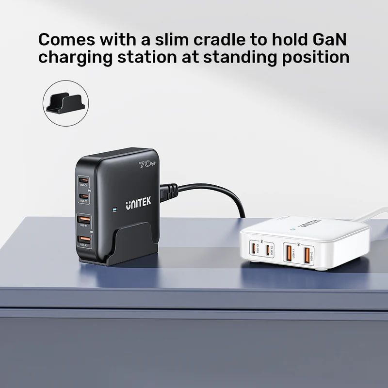 Unitek 70W Desktop GaN Charging Station Black
