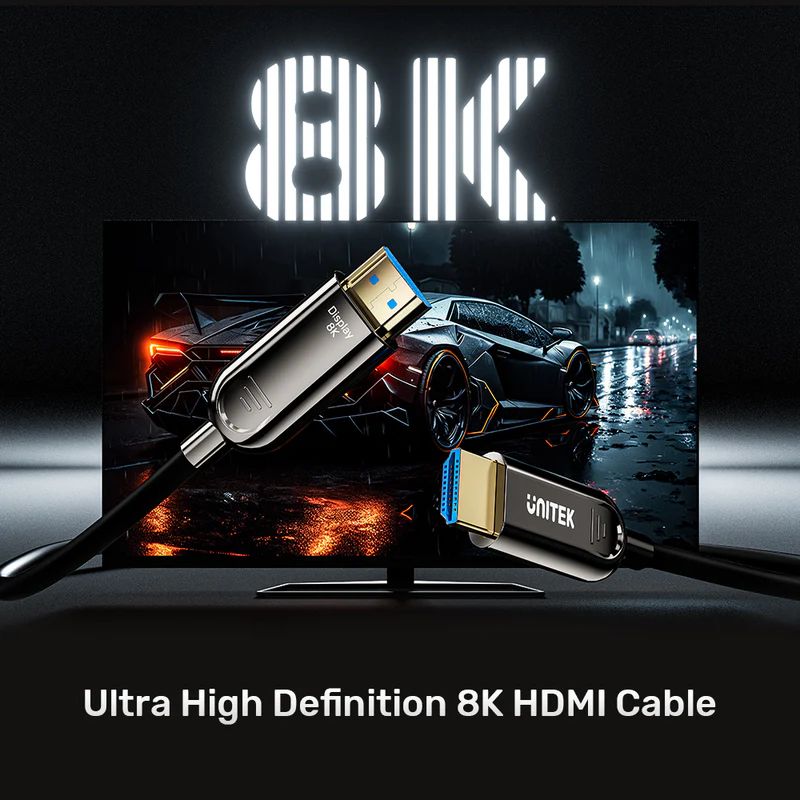 Unitek Fiber Optic 8K HDMI Cable 30m Black