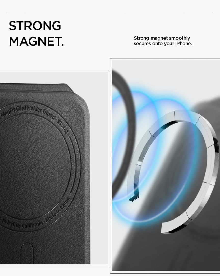 Spigen Slim Fold Stand MagSafe Wallet 1 Card Black