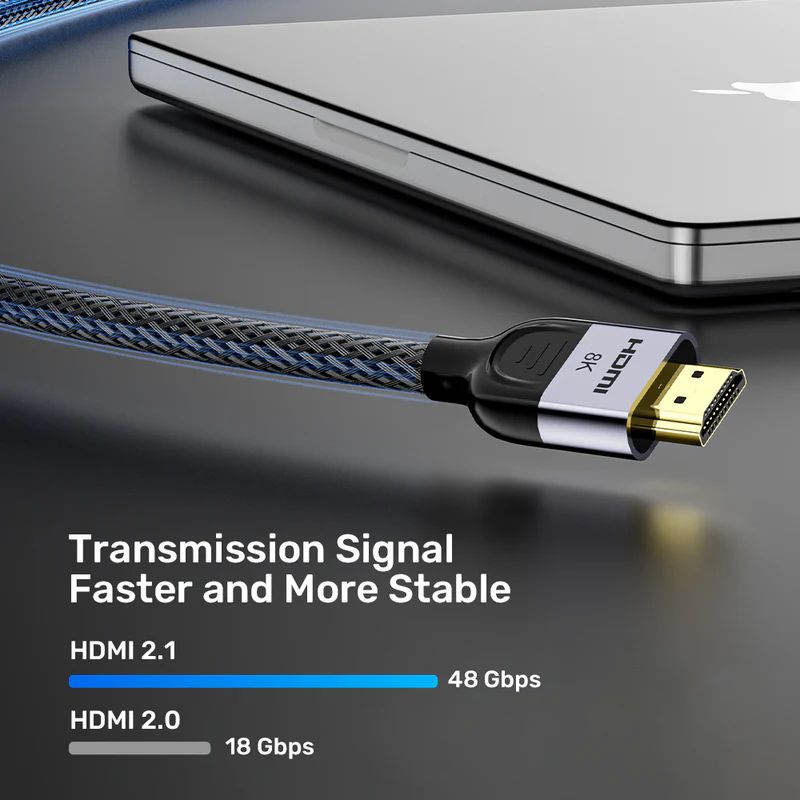 Unitek 8K Braided Nylon HDMI Cable 2m Grey