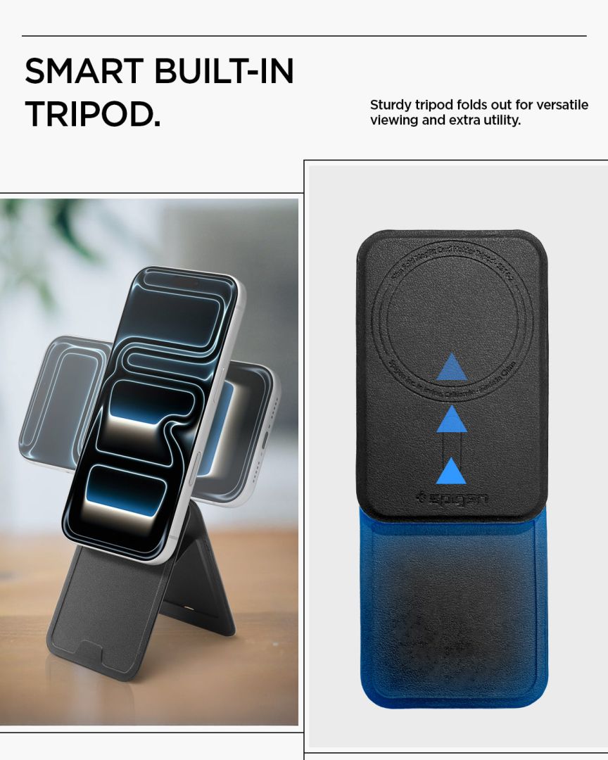Spigen Slim Fold Tripod MagSafe Wallet 1 Card Black