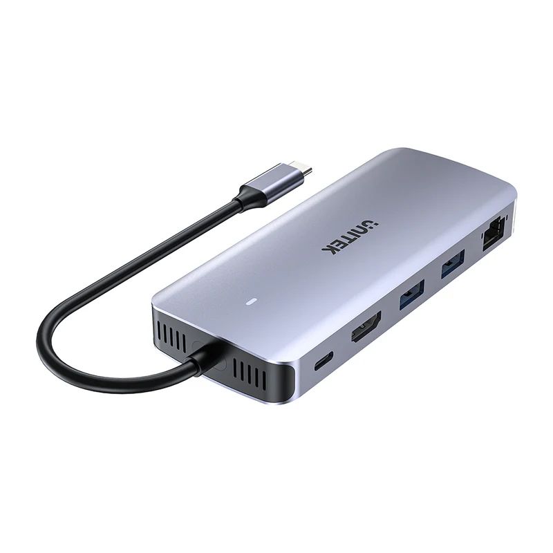 Unitek 6-in-1 USB-C Hub with M.2 SSD Enclosure Space Grey