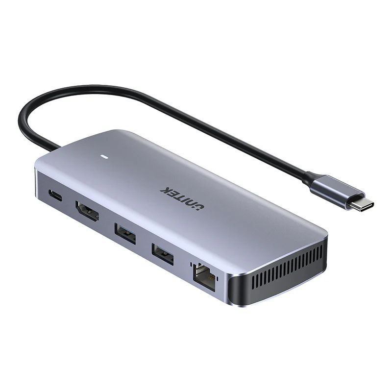 Unitek 6-in-1 USB-C Hub with M.2 SSD Enclosure Space Grey
