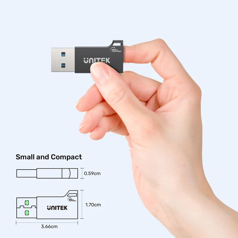 Unitek 10Gbps USB-A to USB-C Adapter Black