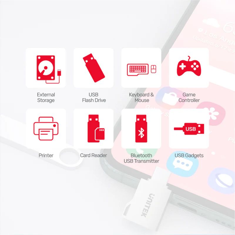 Unitek USB-C to USB-A OTG Adapter Silver