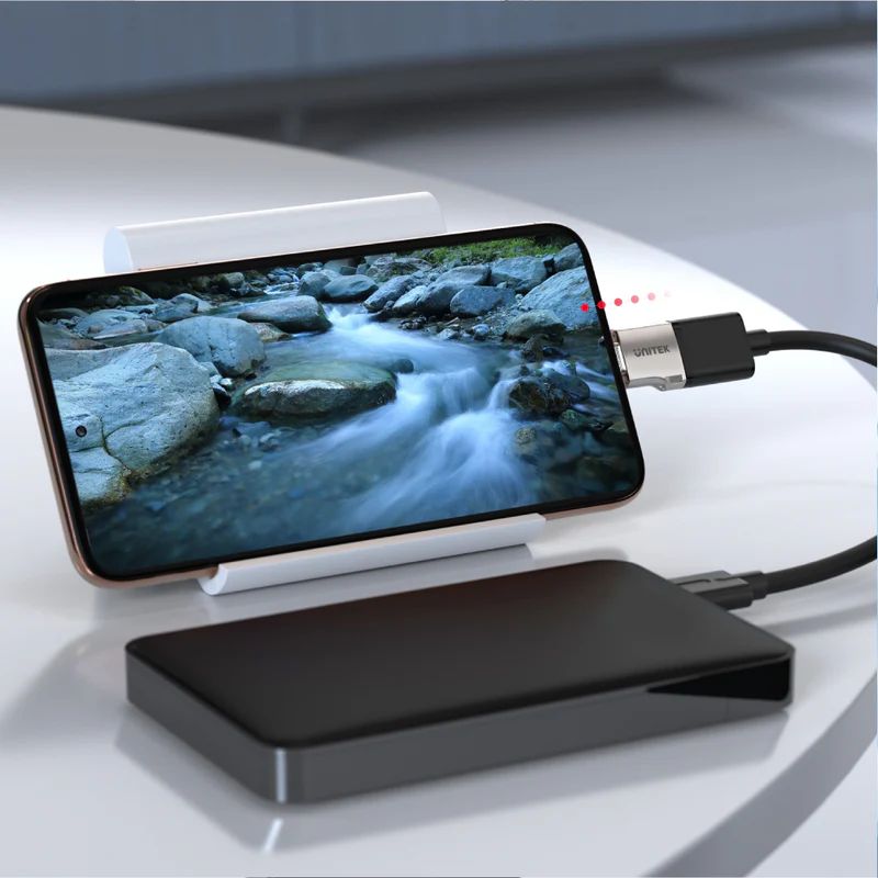 Unitek USB-C to USB-A OTG Adapter Silver