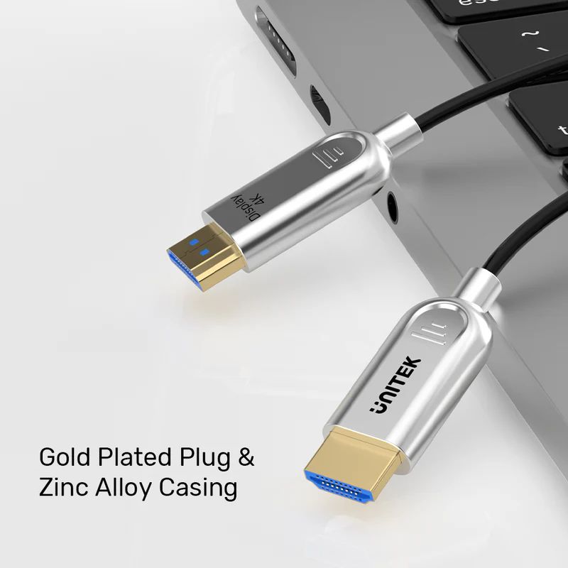 Unitek Fiber Optic 4K HDMI Cable 20m Space Grey