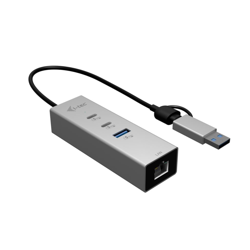 I-TEC USB-C/USB-A Metal HUB 3 (2x USB-C, 1x USB-A) Port + 2.5GLAN
