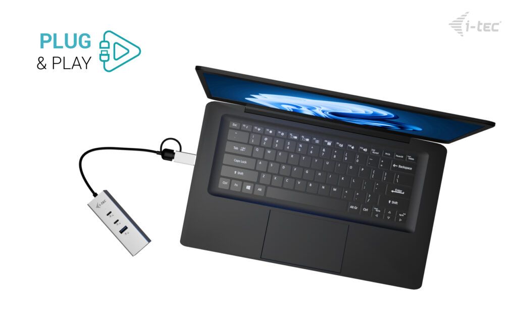 I-TEC USB-C/USB-A Metal HUB 3 (2x USB-C, 1x USB-A) Port + 2.5GLAN